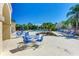 Relaxing poolside patio furniture at 6101 34Th W St # 28B, Bradenton, FL 34210