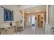 Bright and spacious entryway with high ceilings and elegant decor at 6556 Waterford Cir, Sarasota, FL 34238