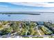 Aerial view of waterfront property and surroundings at 10106 46Th W Ave, Bradenton, FL 34210