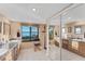 Bathroom with double vanity and water views at 10106 46Th W Ave, Bradenton, FL 34210