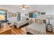 Bedroom with twin beds and hardwood floors at 10106 46Th W Ave, Bradenton, FL 34210