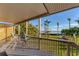 Covered deck offering stunning water views and outdoor seating at 10106 46Th W Ave, Bradenton, FL 34210