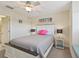 Bedroom with window seat and ceiling fan at 1110 Beachcomber Ct # 1, Osprey, FL 34229