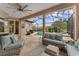 Spacious screened patio overlooking the pool and lush landscape at 11921 Whistling Way, Lakewood Ranch, FL 34202