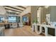 Open concept living room with high ceilings and water views at 1210 Blue Shell Loop, Sarasota, FL 34240