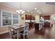 Kitchen with granite countertops, stainless steel appliances, and an island at 176 Avens Dr, Nokomis, FL 34275