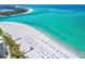 Aerial view of beach and turquoise water at 250 Sands Point Rd # 5105, Longboat Key, FL 34228