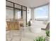 Private balcony with comfortable seating and water views at 33 S Palm Ave # 1601, Sarasota, FL 34236