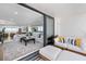 Bright living room featuring an ocean view, modern furniture and an open floor plan at 4822 Ocean Blvd # 8C, Sarasota, FL 34242