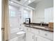 Clean bathroom with tub, shower, and granite countertop at 5062 Flagstone Dr, Sarasota, FL 34238