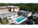 Aerial view showing building and pool at 521 W Venice Ave # 22, Venice, FL 34285