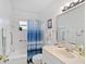 Clean bathroom with tub, shower, and vanity at 521 W Venice Ave # 22, Venice, FL 34285