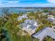Wide aerial view of the property and surrounding neighborhood at 689 Lands End Dr, Longboat Key, FL 34228