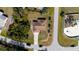 Overhead view of house, yard, and neighborhood at 7450 Ebro Rd, Englewood, FL 34224