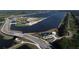 Aerial view of Nathan Benderson Park, showcasing its lake and surrounding area at 8115 Miramar Way # 202, Lakewood Ranch, FL 34202