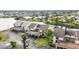 Aerial view of townhouses with water access and parking at 1775 Lake Pl # 1775B, Venice, FL 34293