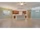 Kitchen with island and stainless steel appliances at 206 Bella Vista Ter # 29B, North Venice, FL 34275