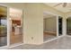 View of kitchen and living area from covered patio at 206 Bella Vista Ter # 29B, North Venice, FL 34275