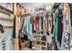 Spacious closet with ample storage, featuring clothing racks, shelves, and shoe organizers at 2164 Midnight Pearl Dr, Sarasota, FL 34240