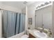 Clean bathroom with tub shower combo at 2200 Pratt Avenue, North Port, FL 34286