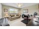 Bright home office featuring a sofa, desk, and ample natural light at 308 Matisse E Cir, Nokomis, FL 34275