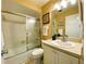 Clean bathroom with shower/tub combo and vanity at 4799 Independence Dr, Bradenton, FL 34210