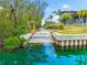 Private canal-front boat ramp leading to the water at 531 Edlee Ln, Longboat Key, FL 34228