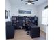 Home office with built-in shelving and work space at 6614 162Nd E Pl, Parrish, FL 34219