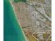 Aerial view showing home's location near the beach at 800 Riviera St, Venice, FL 34285