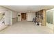 Unfinished basement with storage shelves at 800 Riviera St, Venice, FL 34285