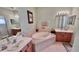 Bathroom with double vanity, soaking tub, and shower at 8773 Stone Harbour Loop, Bradenton, FL 34212