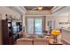 Spacious living room with hardwood floors and comfortable seating at 8773 Stone Harbour Loop, Bradenton, FL 34212