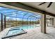 Enclosed pool and spa with covered patio at 10508 Mcalester Cir, Port Charlotte, FL 33981