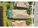 Aerial view of home showcasing pool and backyard at 11241 Sandhill Preserve Dr, Sarasota, FL 34238