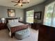 Spacious main bedroom with lake views and ample storage at 1274 Burgos Dr # 1101, Sarasota, FL 34238