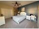 Guest bedroom with window seat and built-in desk at 1274 Burgos Dr # 1101, Sarasota, FL 34238