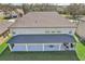 Aerial view of house showing large backyard and patio at 12985 Bliss Loop, Bradenton, FL 34211