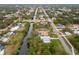 Aerial view of property and neighborhood at 1313 Harbor Blvd, Port Charlotte, FL 33952