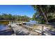 Private wooden dock with access to the river at 15009 18Th E Run, Parrish, FL 34219