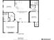 Floor plan showcasing a 2-bedroom, 2-bathroom layout with an open kitchen and dining area at 200 Mirabella Cir # 201, Venice, FL 34292