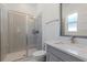 Clean bathroom with shower, toilet and modern vanity at 2114 5Th E St, Palmetto, FL 34221