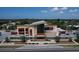 Aerial view of Gulf Gate Library; modern design at 2424 Post Rd, Sarasota, FL 34231