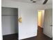 Spacious bedroom with a large closet and neutral walls at 406 Barlow Ave # 65, Sarasota, FL 34232