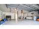 Garage with storage cabinets and high ceilings at 5169 Oxford Dr, Sarasota, FL 34242