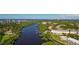 Expansive aerial view of waterfront community at 5450 Eagles Point Cir # 301, Sarasota, FL 34231