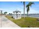 Gazebo with seating overlooking waterfront at 5855 Midnight Pass Rd # 520, Sarasota, FL 34242