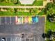 Aerial view of kayaks stored on a rack at 5855 Midnight Pass Rd # 520, Sarasota, FL 34242