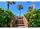 Steps leading to the beach from a lush, tropical walkway at 775 Longboat Club Rd # 304, Longboat Key, FL 34228