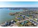 Aerial view of a luxury waterfront community at 8112 Slipway Dr, Sarasota, FL 34240