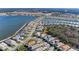 Aerial view showcasing the home's waterfront location and community at 8112 Slipway Dr, Sarasota, FL 34240